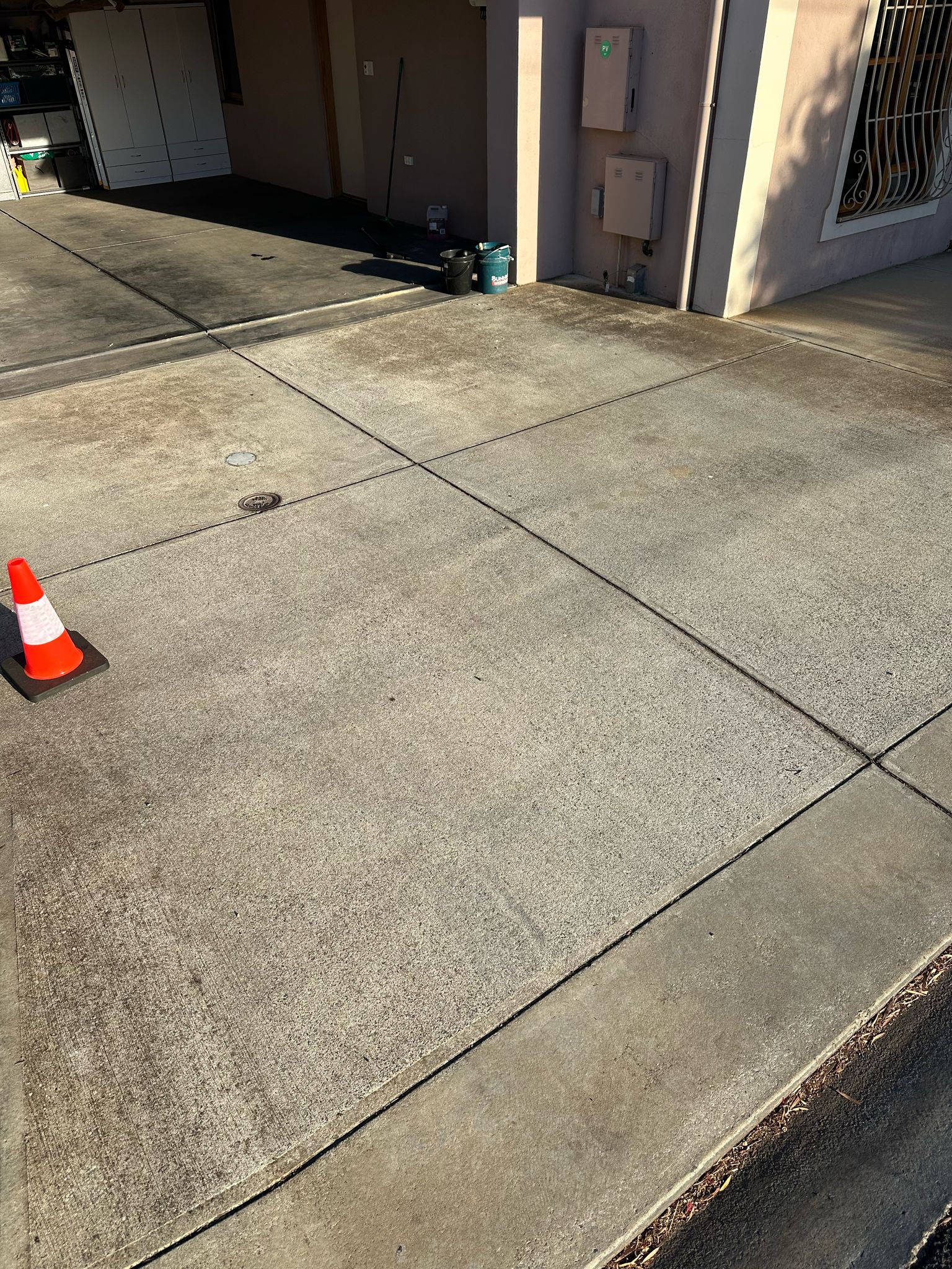 Before driveway cleaning